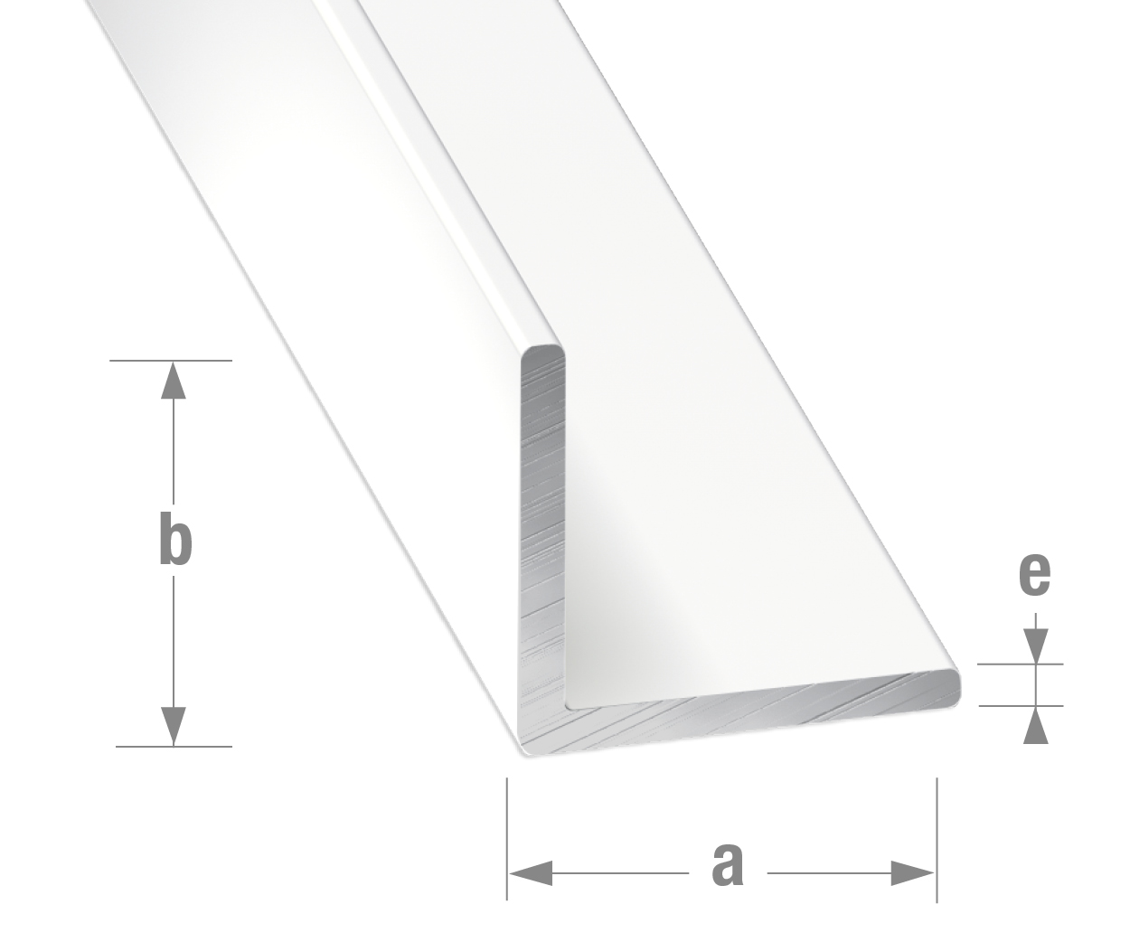 Ángulo de aluminio l perfil blanco matt ral 9016 lacado 